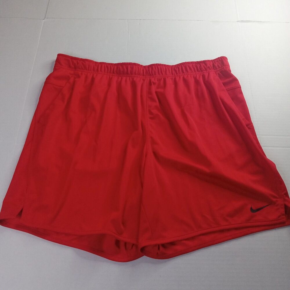 Nike‎ Dri-Fit Totality 7-in Unlined Knit Fitness Shorts Men's 2XL XXL Red